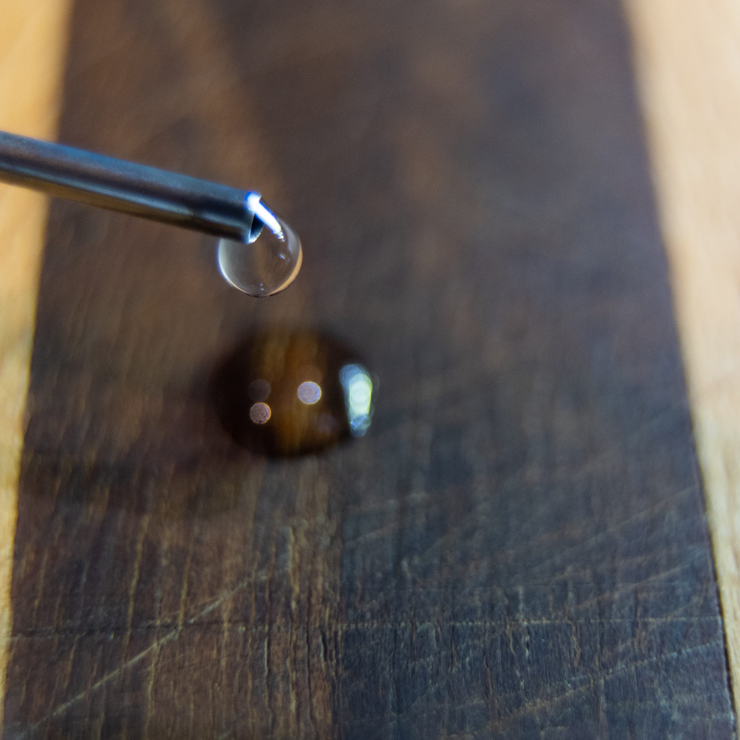 Macro water droplets